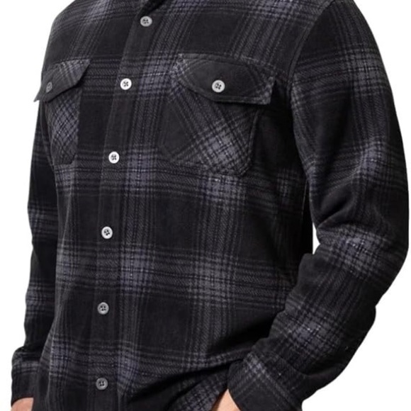 Freedom Foundry Mens Lightweight Plush Plaid Fleece Shirt Size L - Picture 1 of 8
